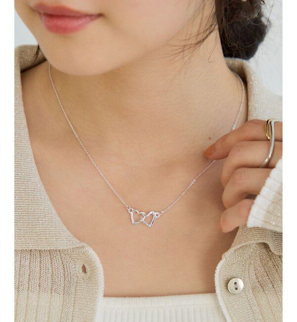 VIS「ダブルハートネックレス」|ネックレス|シルバー(93)