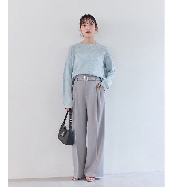 VIS「メッシュジャカードニットプルオーバー/イージーケア」|ニット・セーター|