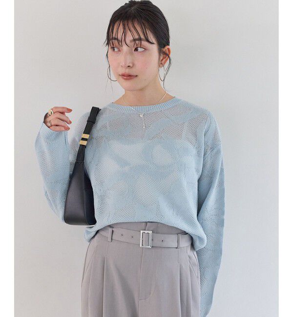 VIS「メッシュジャカードニットプルオーバー/イージーケア」|ニット・セーター|