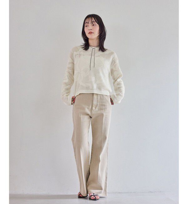 VIS「メッシュジャカードニットプルオーバー/イージーケア」|ニット・セーター|