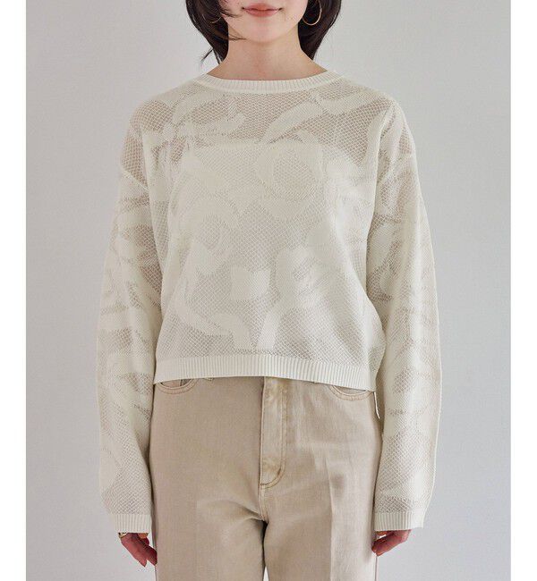 VIS「メッシュジャカードニットプルオーバー/イージーケア」|ニット・セーター|
