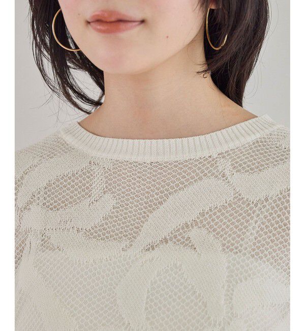 VIS「メッシュジャカードニットプルオーバー/イージーケア」|ニット・セーター|