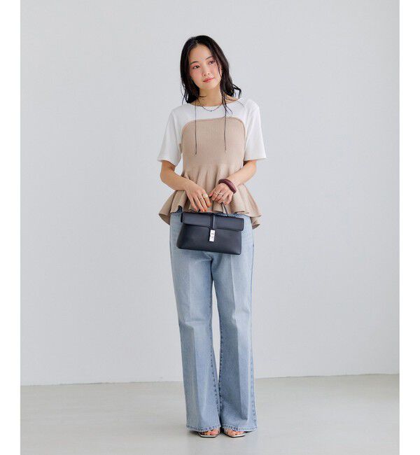 VIS「カラーフレアデニムパンツ」|デニム|