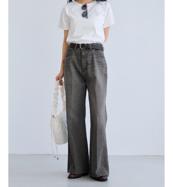 VIS「カラーフレアデニムパンツ」|デニム|