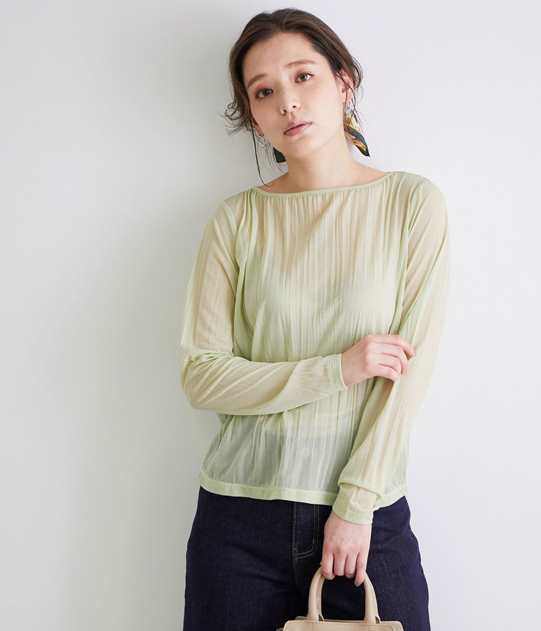 Rope&rsquo;Picnic「シアーワッシャーカットプルオーバー」|Tシャツ・カットソー|