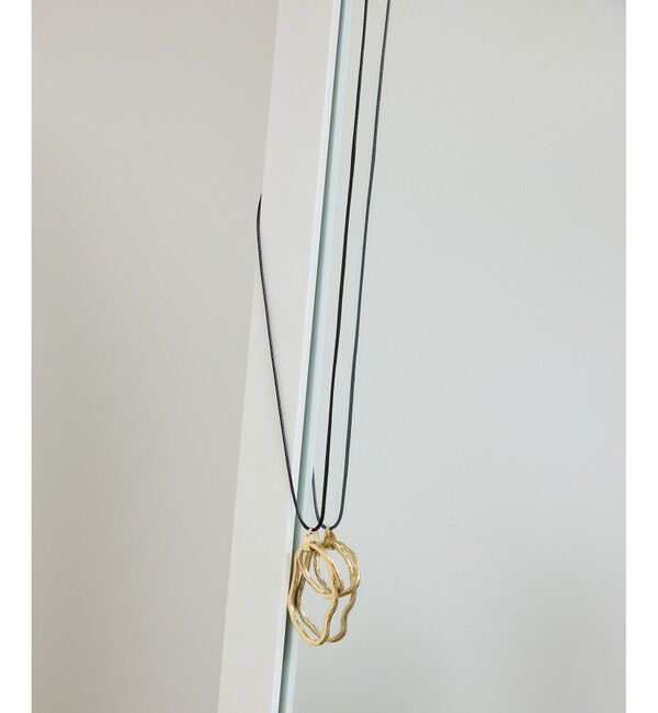 ROPE PICNIC PASSAGE「デザインＷオーバルトップスライドコードネックレス」|ネックレス|ゴールド(90)