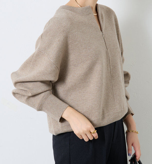  「《総売上数1.6万枚突破！》ジップスウェットライクニット」|ニット・セーター|