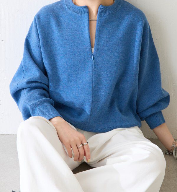  「《総売上数1.6万枚突破！》ジップスウェットライクニット」|ニット・セーター|