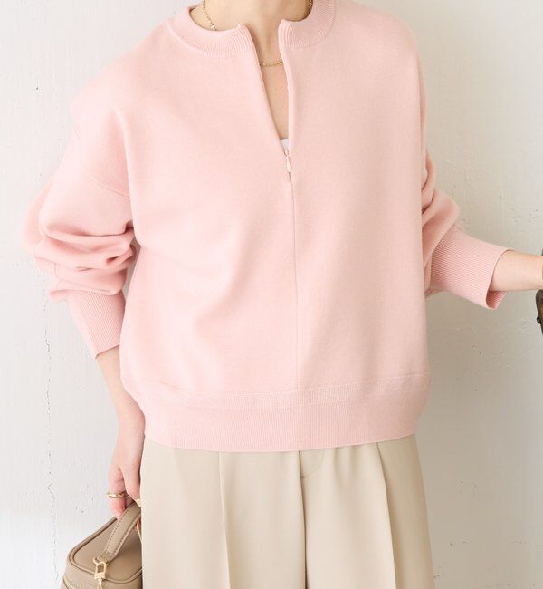 「《総売上数1.6万枚突破！》ジップスウェットライクニット」|ニット・セーター|