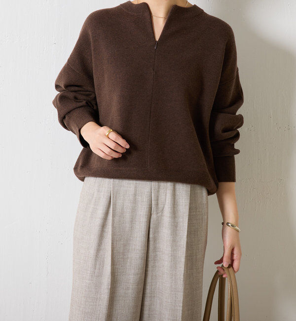  「《総売上数1.6万枚突破！》ジップスウェットライクニット」|ニット・セーター|