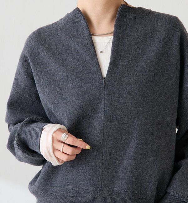  「《総売上数1.6万枚突破！》ジップスウェットライクニット」|ニット・セーター|