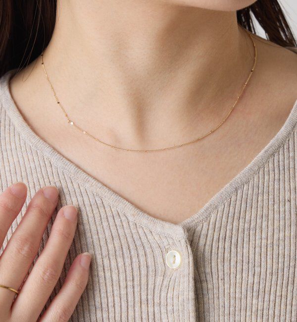  「【PAPILLONNER/パピヨネ】ステーションチェーンネックレス」|リング|