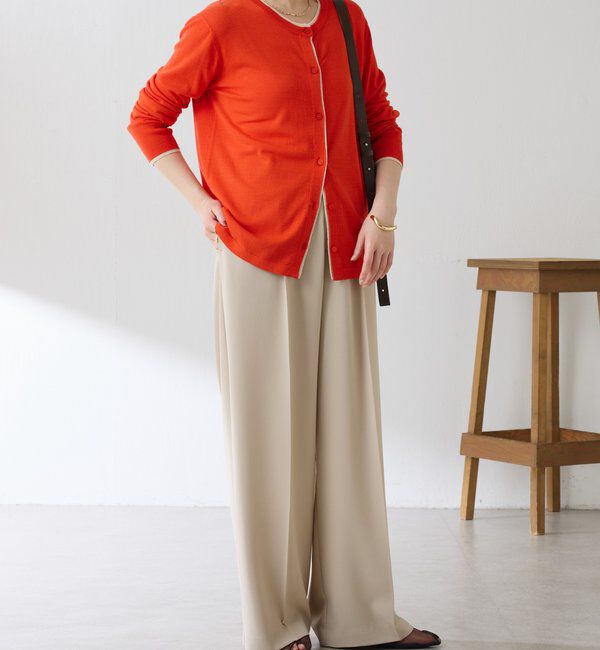  「レイヤード風クルーネックカーディガン」|ニット・セーター|