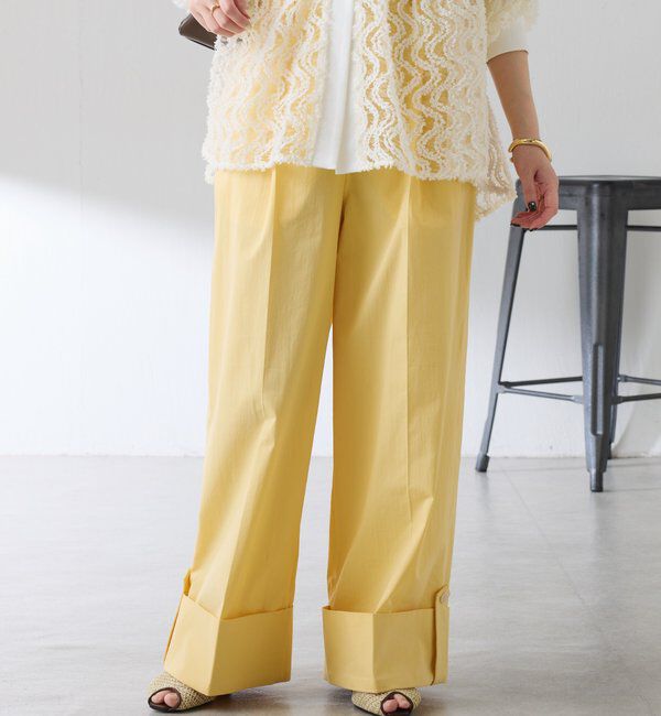  「ロールアップワイドパンツ」|チノ|