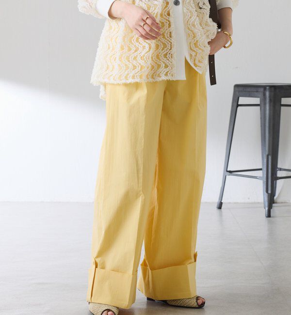  「ロールアップワイドパンツ」|チノ|