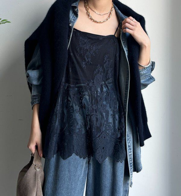  「【新色追加】スカラレースキャミ」|シャツ・ブラウス|