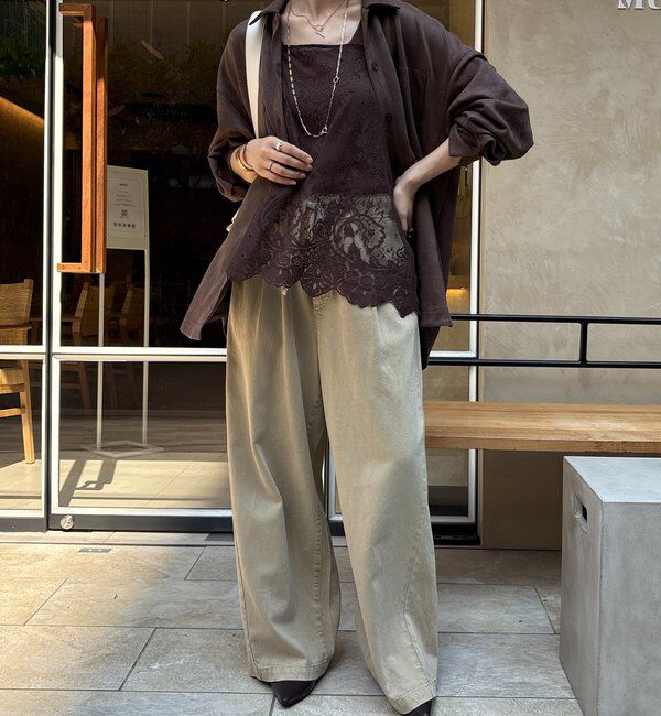  「【新色追加】スカラレースキャミ」|シャツ・ブラウス|