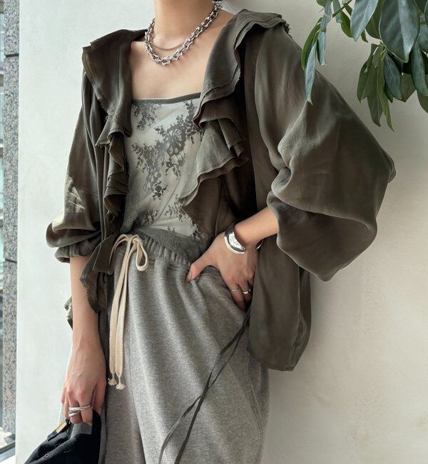  「【新色追加】スカラレースキャミ」|シャツ・ブラウス|