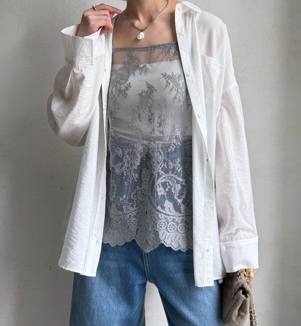  「【新色追加】スカラレースキャミ」|シャツ・ブラウス|