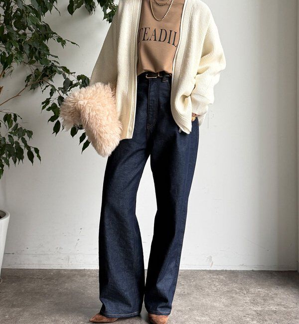  「ジップニットカーディガン」|カーディガン|