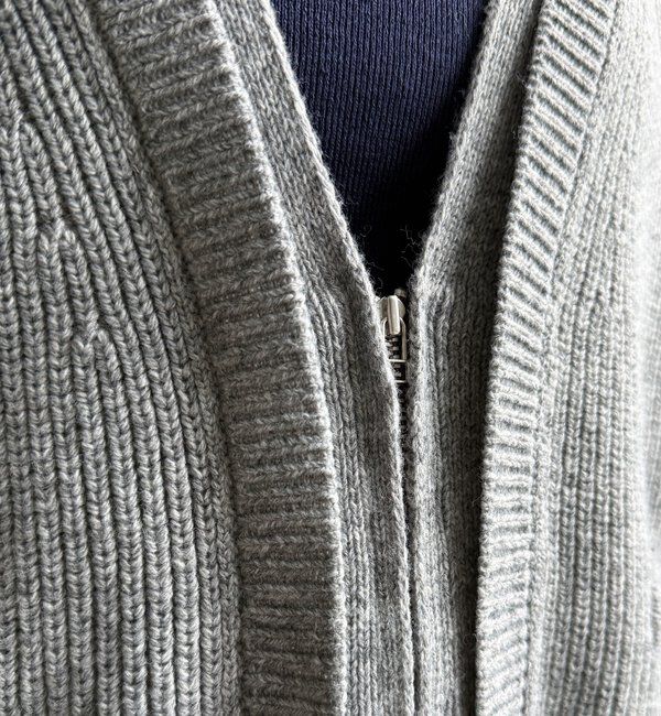  「ジップニットカーディガン」|カーディガン|