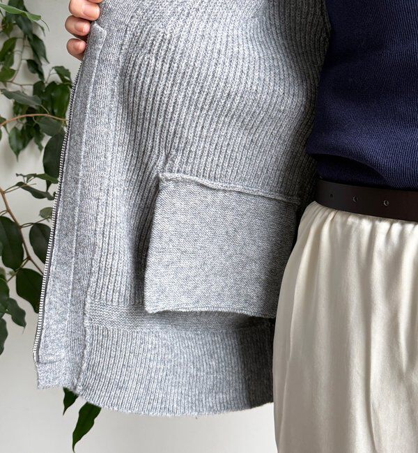  「ジップニットカーディガン」|カーディガン|