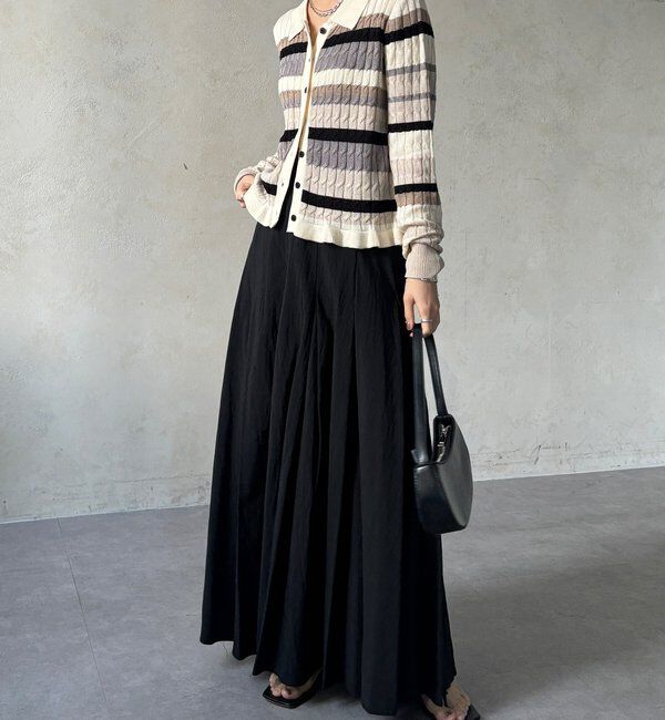  「【WEB限定】マルチボーダーポロニット」|ニット・セーター|