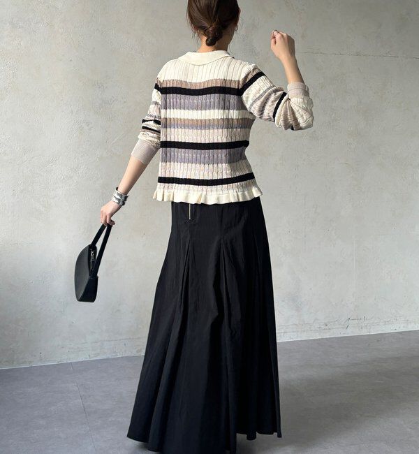  「【WEB限定】マルチボーダーポロニット」|ニット・セーター|