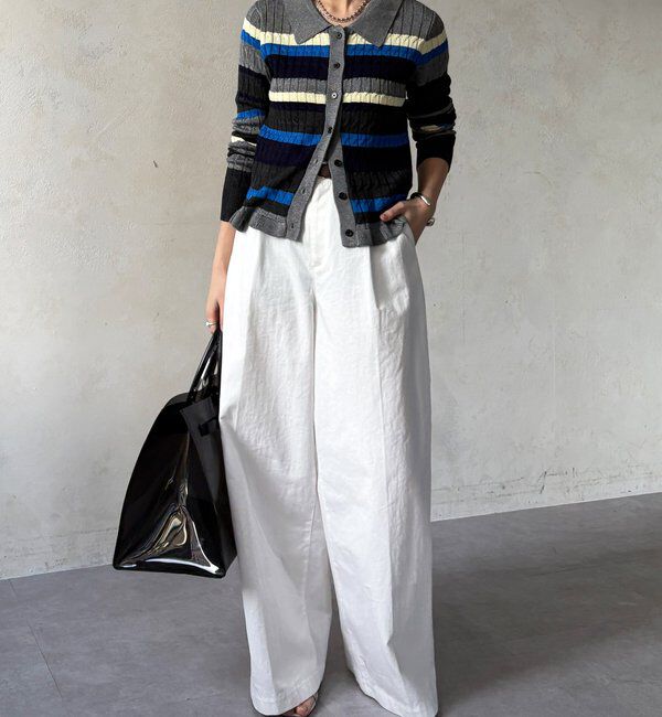  「【WEB限定】マルチボーダーポロニット」|ニット・セーター|