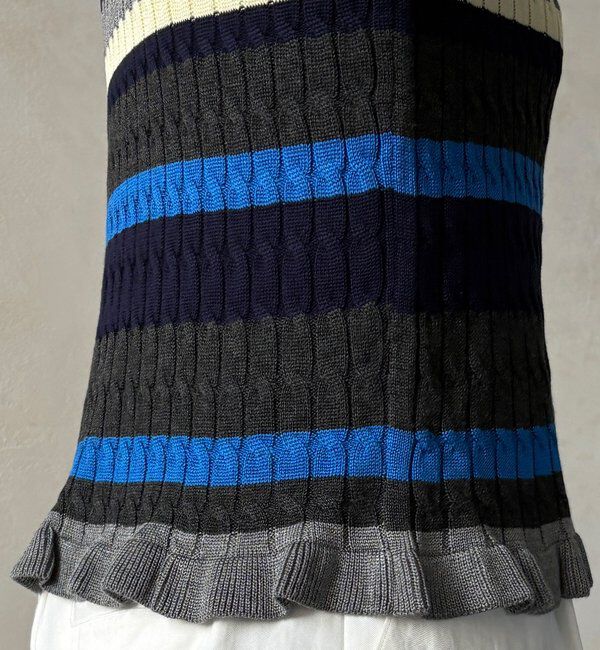  「【WEB限定】マルチボーダーポロニット」|ニット・セーター|