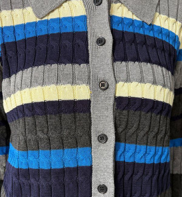  「【WEB限定】マルチボーダーポロニット」|ニット・セーター|