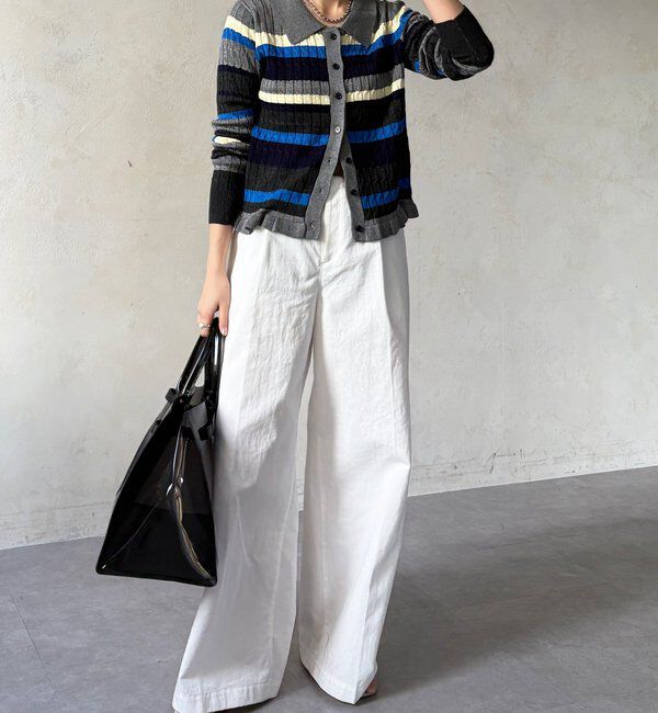  「【WEB限定】マルチボーダーポロニット」|ニット・セーター|