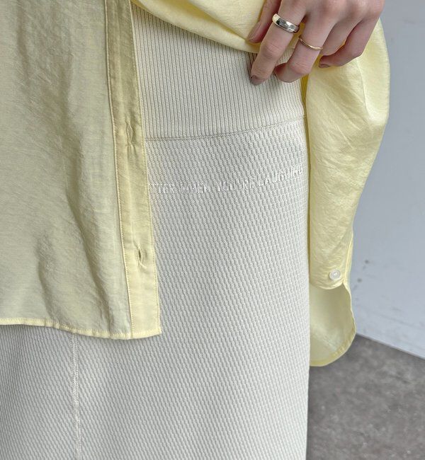  「【セットアップ可能】ハニカムワッフル編みニットスカート」|スカート|