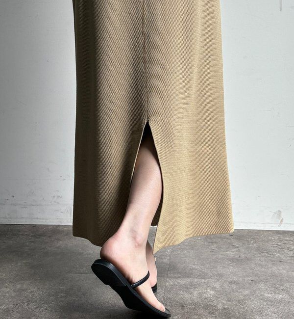  「【セットアップ可能】ハニカムワッフル編みニットスカート」|スカート|