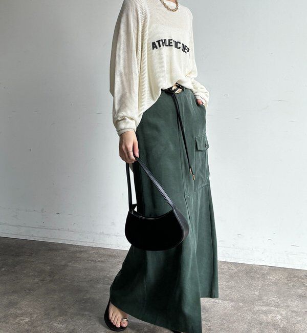  「【セットアップ可能】ワッフル編みロゴプリントニット」|ニット・セーター|