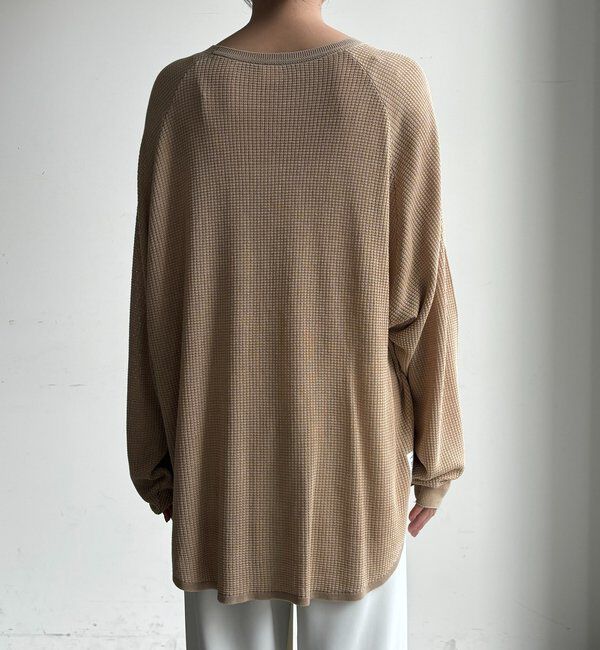  「【セットアップ可能】ワッフル編みロゴプリントニット」|ニット・セーター|