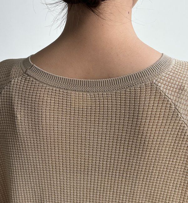  「【セットアップ可能】ワッフル編みロゴプリントニット」|ニット・セーター|