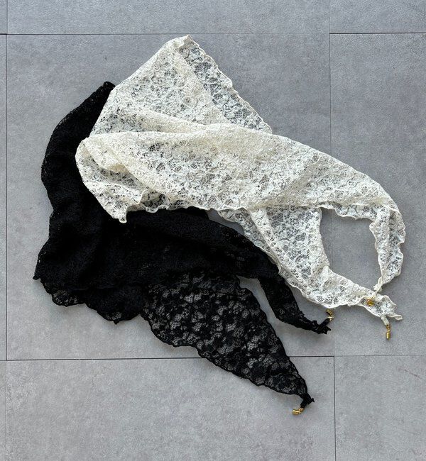  「レースマグネット付スカーフ」|マフラー|