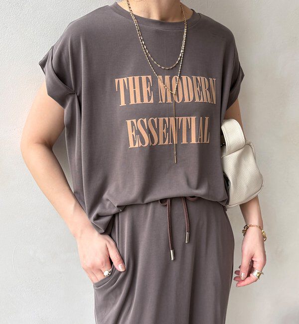  「【セットアップ可能】フロッキー肩タックプリントTEE」|Tシャツ・カットソー|