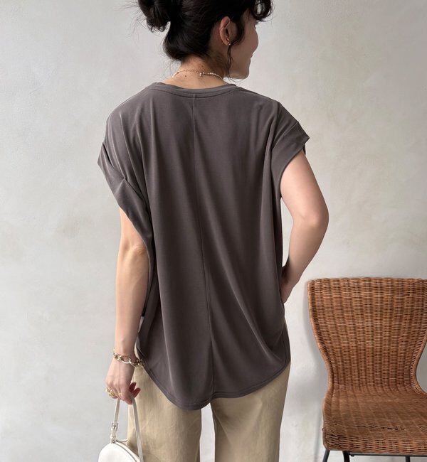  「【セットアップ可能】フロッキー肩タックプリントTEE」|Tシャツ・カットソー|