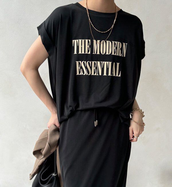  「【セットアップ可能】フロッキー肩タックプリントTEE」|Tシャツ・カットソー|