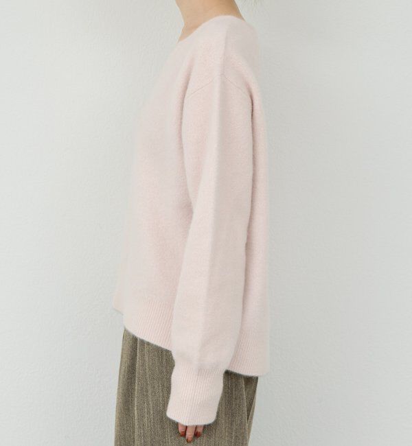  「【デコルテ美人ニット】ファーウールキーネックニット」|ニット・セーター|