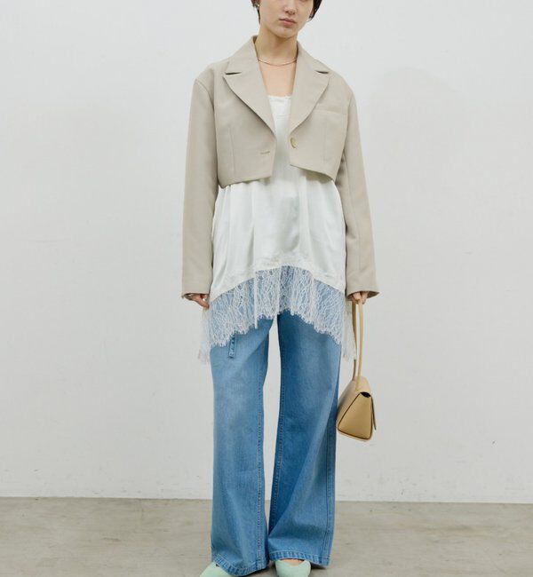  「【＋1で新鮮コーデ】レースキャミチュニック」|シャツ・ブラウス|