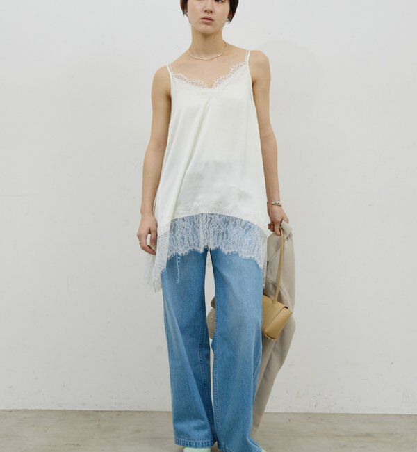  「【＋1で新鮮コーデ】レースキャミチュニック」|シャツ・ブラウス|