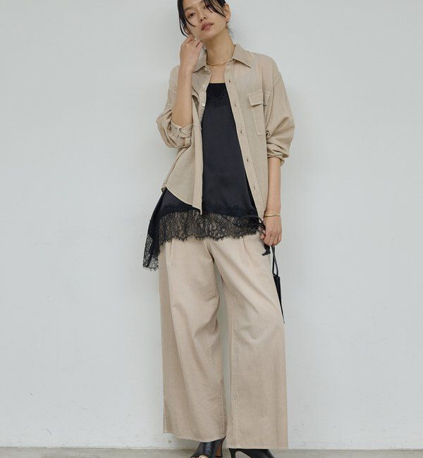  「【＋1で新鮮コーデ】レースキャミチュニック」|シャツ・ブラウス|