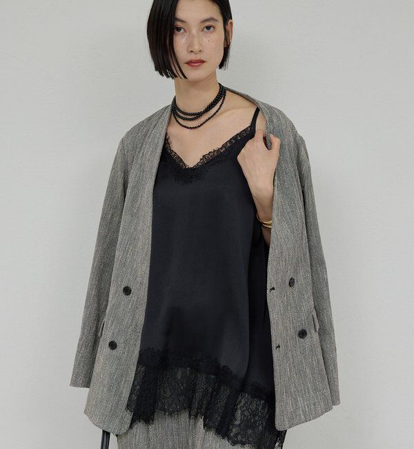  「【＋1で新鮮コーデ】レースキャミチュニック」|シャツ・ブラウス|