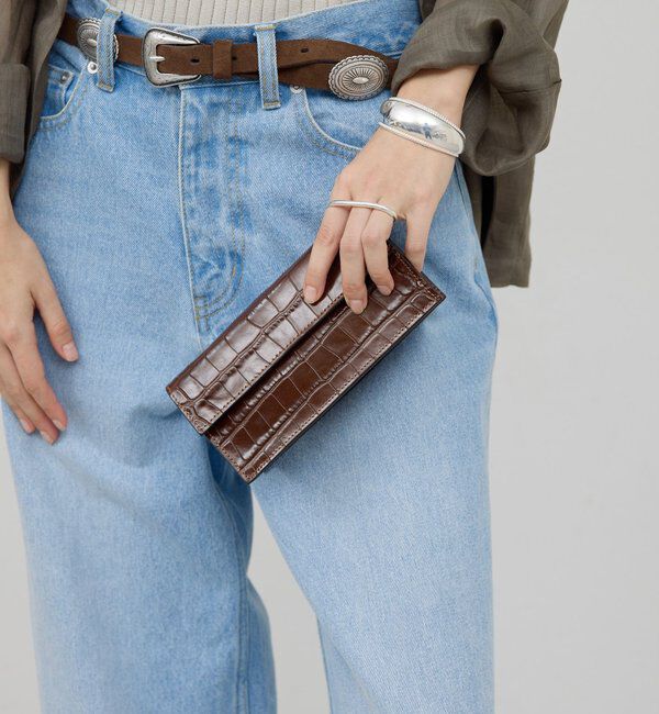  「【Maurizio Taiuti】スクエアバッグ」|クラッチバッグ|ブラウン