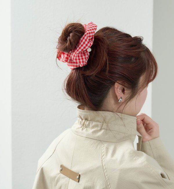  「チャーム付きギンガムシュシュ」|その他|