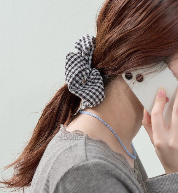  「チャーム付きギンガムシュシュ」|その他|