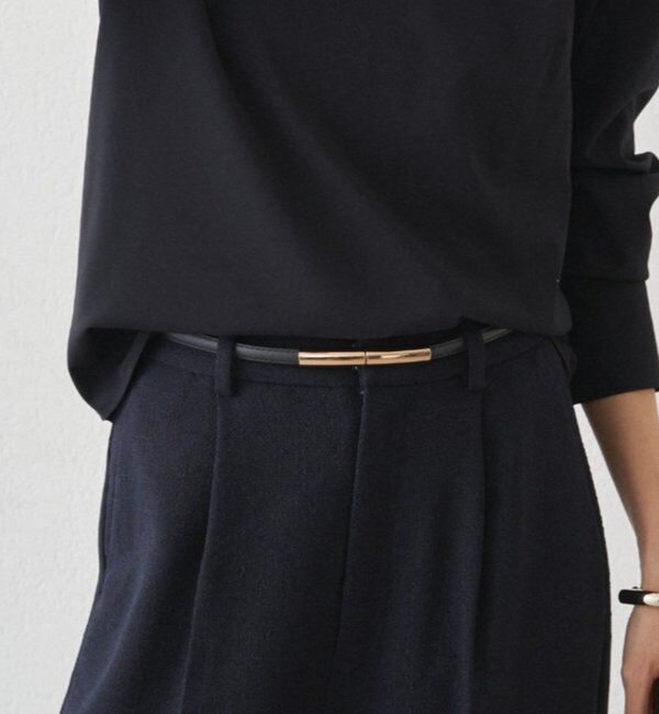  「【GALENA/ガレナ】メタルバックルナローベルト」|ベルト|